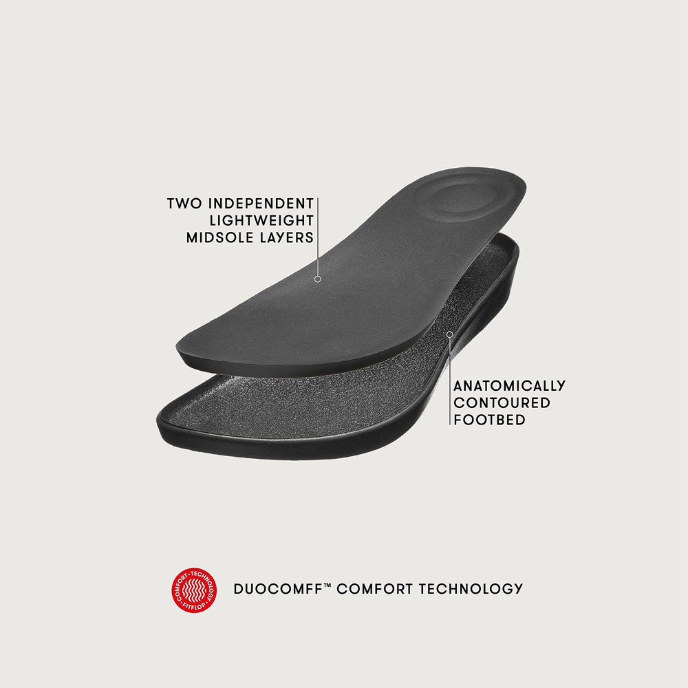 Fitflop Womens Slides Black - Sola Leather - 15SQATWGB